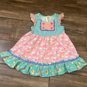 Matilda Jane size 6 flutter sleeve lap dress